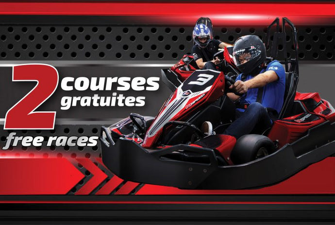 2 FREE races at K1 Speed Montreal, Mon-Thurs between 12-6pm until December 12, 2019